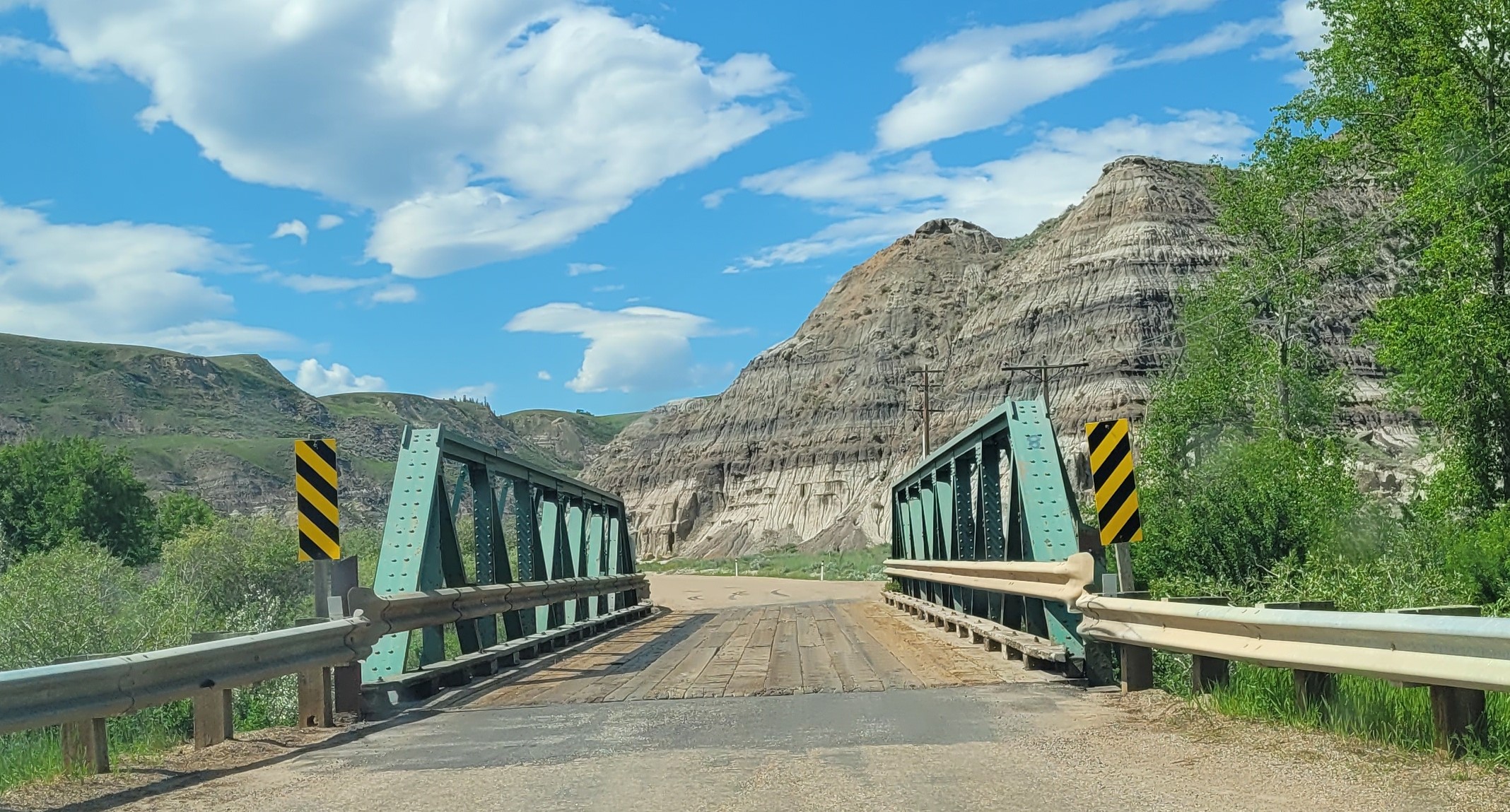 One of the single lane bridges on the 11 Bridges Road on the way to Wayne, AB