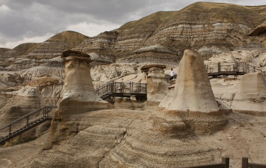 Hoodoos at Hoodoo trail at Drumheller, AB