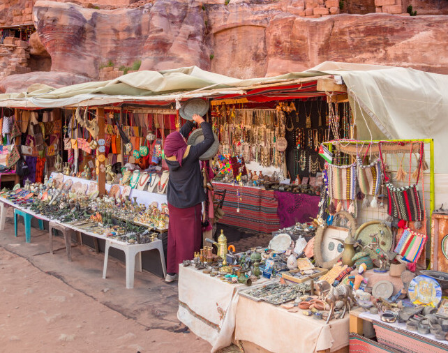 Bedouin trading at Petra